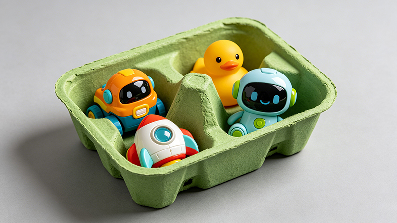 Eco Recyclable Pulp Tray Packaging Boost Electronic Toy Brands’ Green Global Sales
